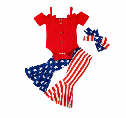 Baby Girl 3-Piece Independence Set