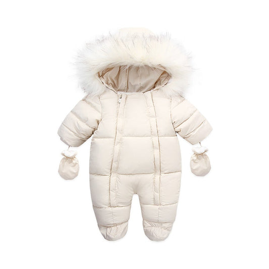 Baby Unisex Winter Jumpsuit Beige