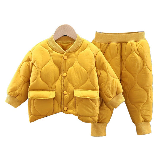 2 Piece Unisex Mustard Yellow Jacket and Pants