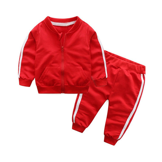 Red Casual 2 Piece W/ White Striped
