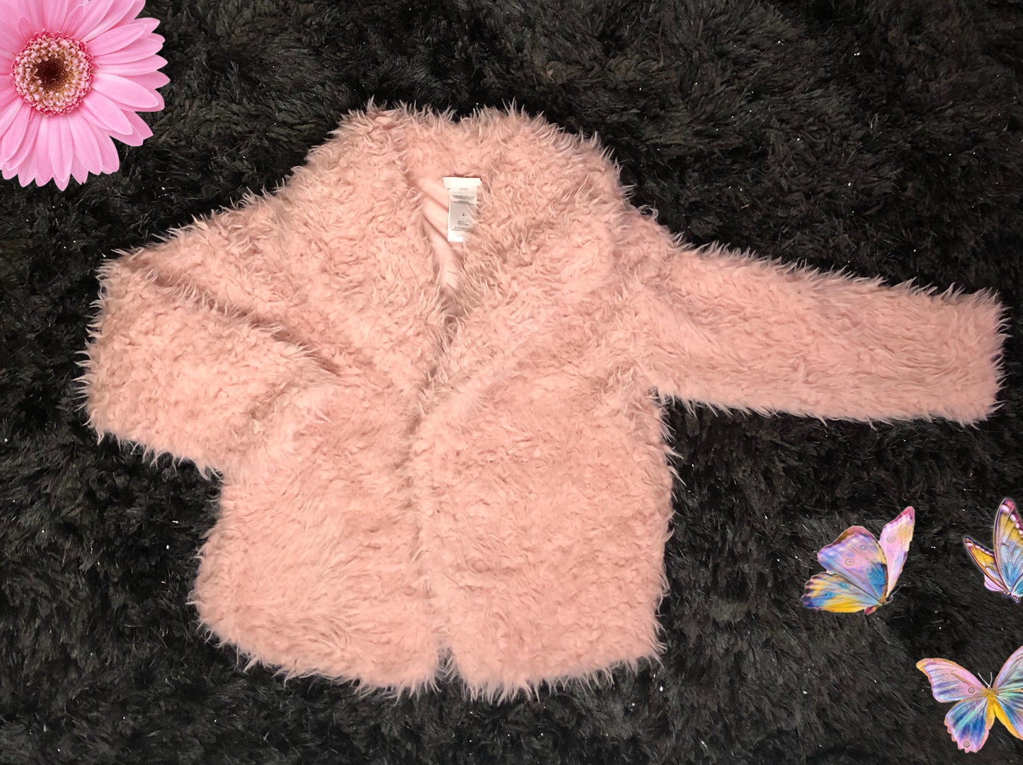 Mommy & Me Pink Faux Fur Cropped Jacket