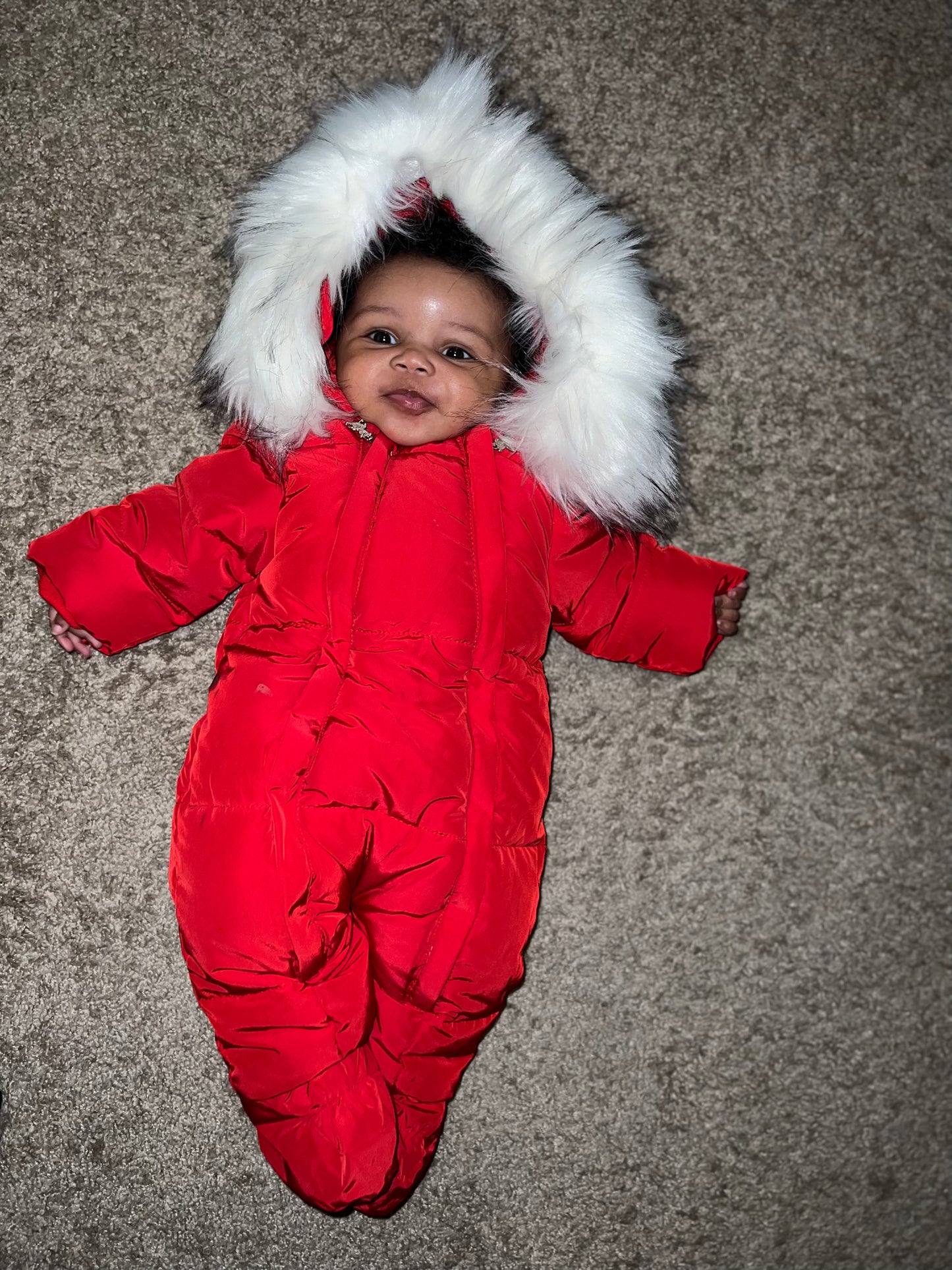 Baby Unisex Winter Jumpsuit Red