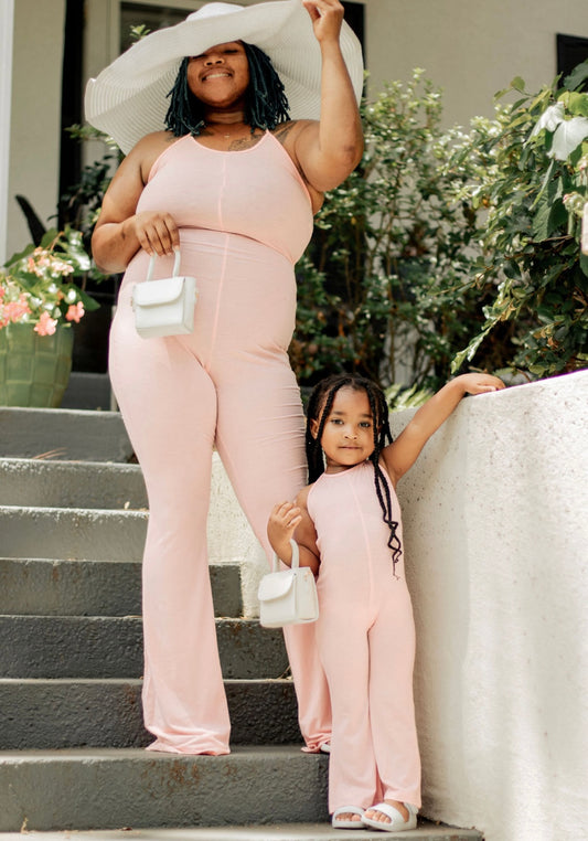 Mommy/Daughter Pink Halter Jumpsuit